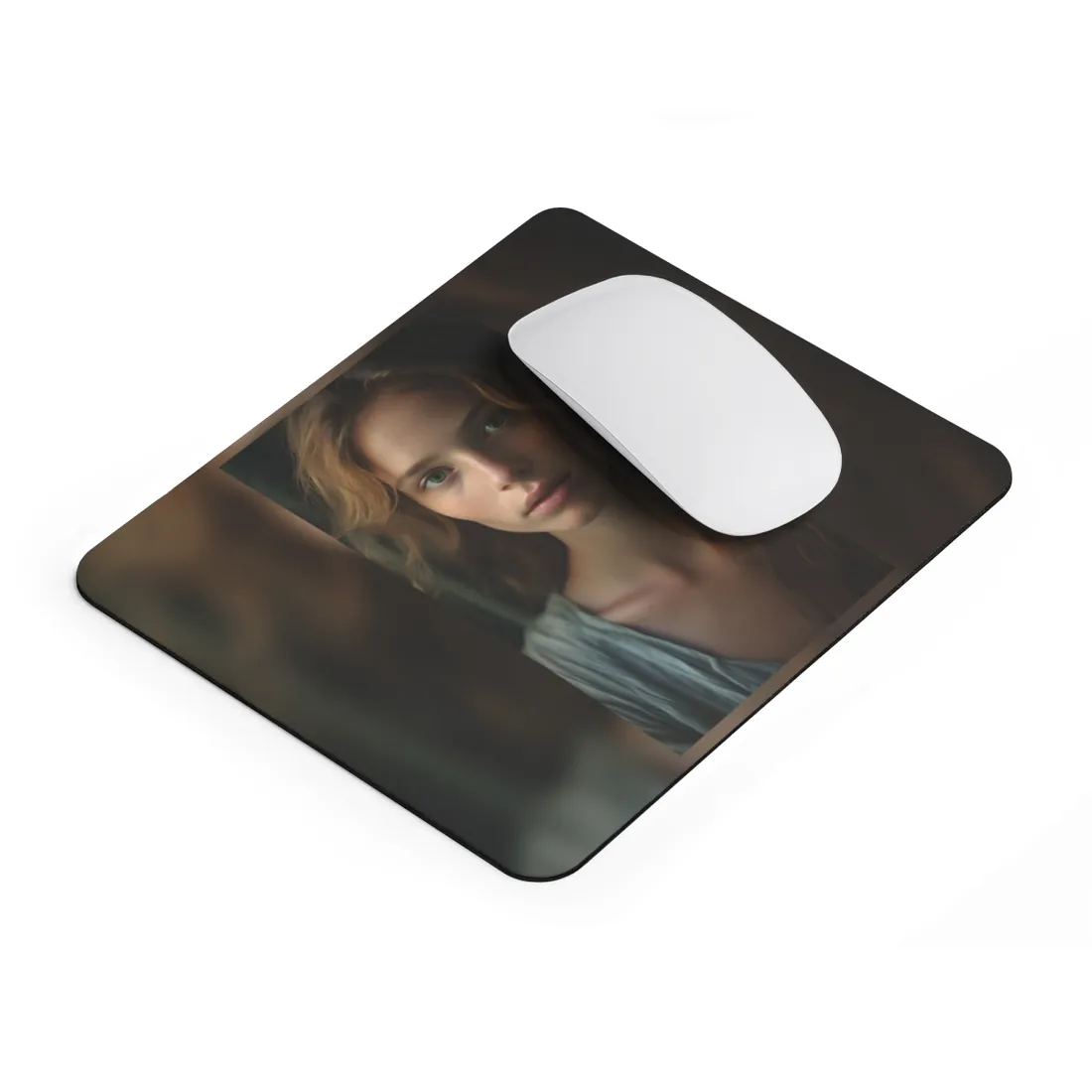 Close-Up Joy: Light Blue Eyes - Mouse Pad