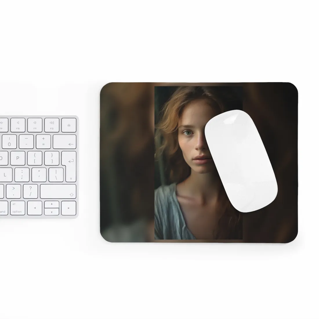 Close-Up Joy: Light Blue Eyes - Mouse Pad