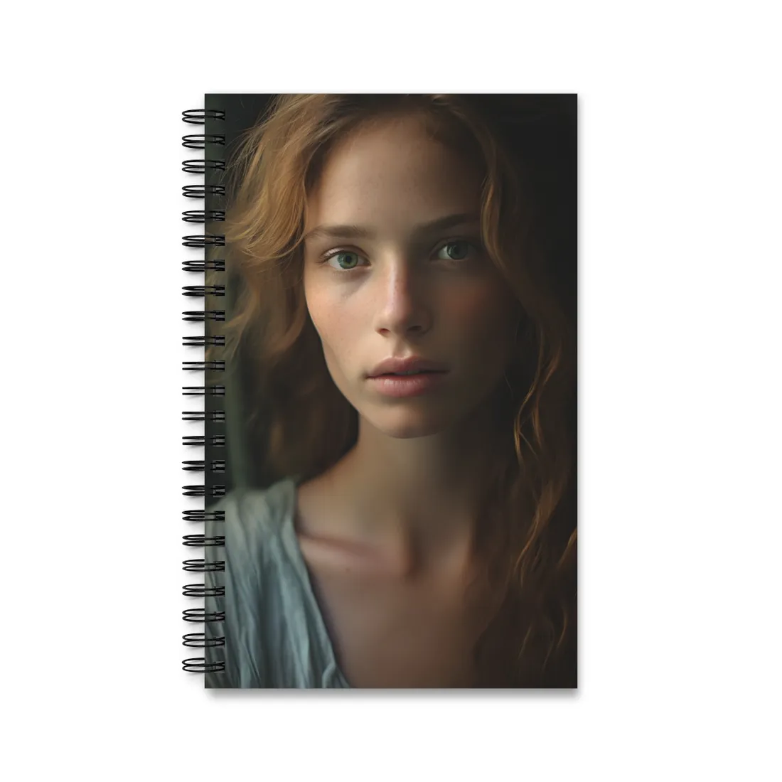Close-Up Joy: Light Blue Eyes - Spiral Notebook