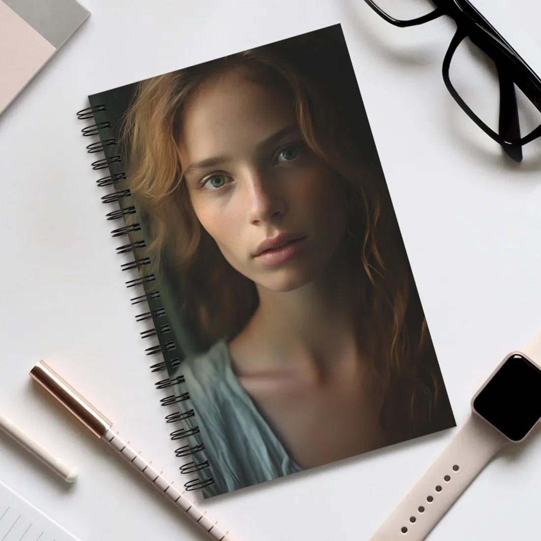Close-Up Joy: Light Blue Eyes - Spiral Notebook