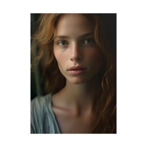 Woman Portrait with Freckles Poster