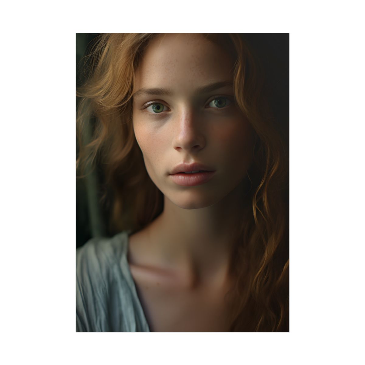 Close-Up Joy: Light Blue Eyes - Poster