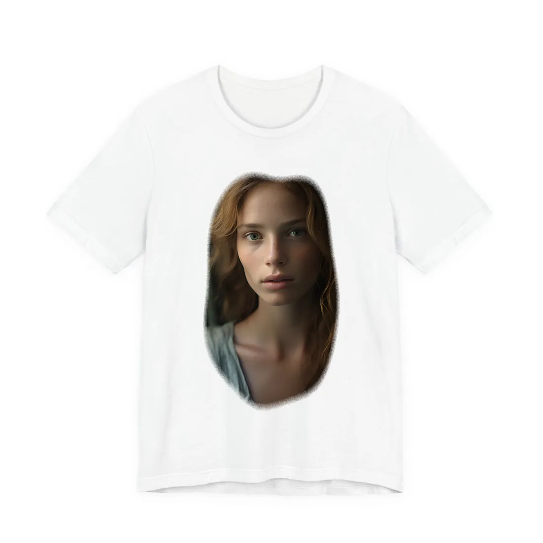 Close-Up Joy: Light Blue Eyes T-Shirt - T-Shirt (White)