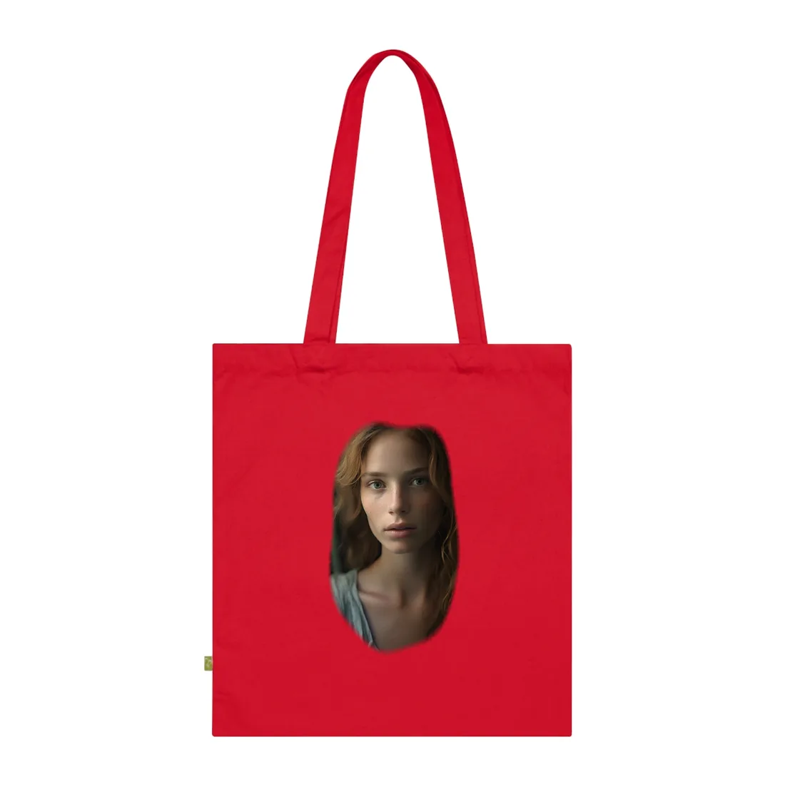 Close-Up Joy: Light Blue Eyes Tote Bag - Tote Bag (Classic Red)