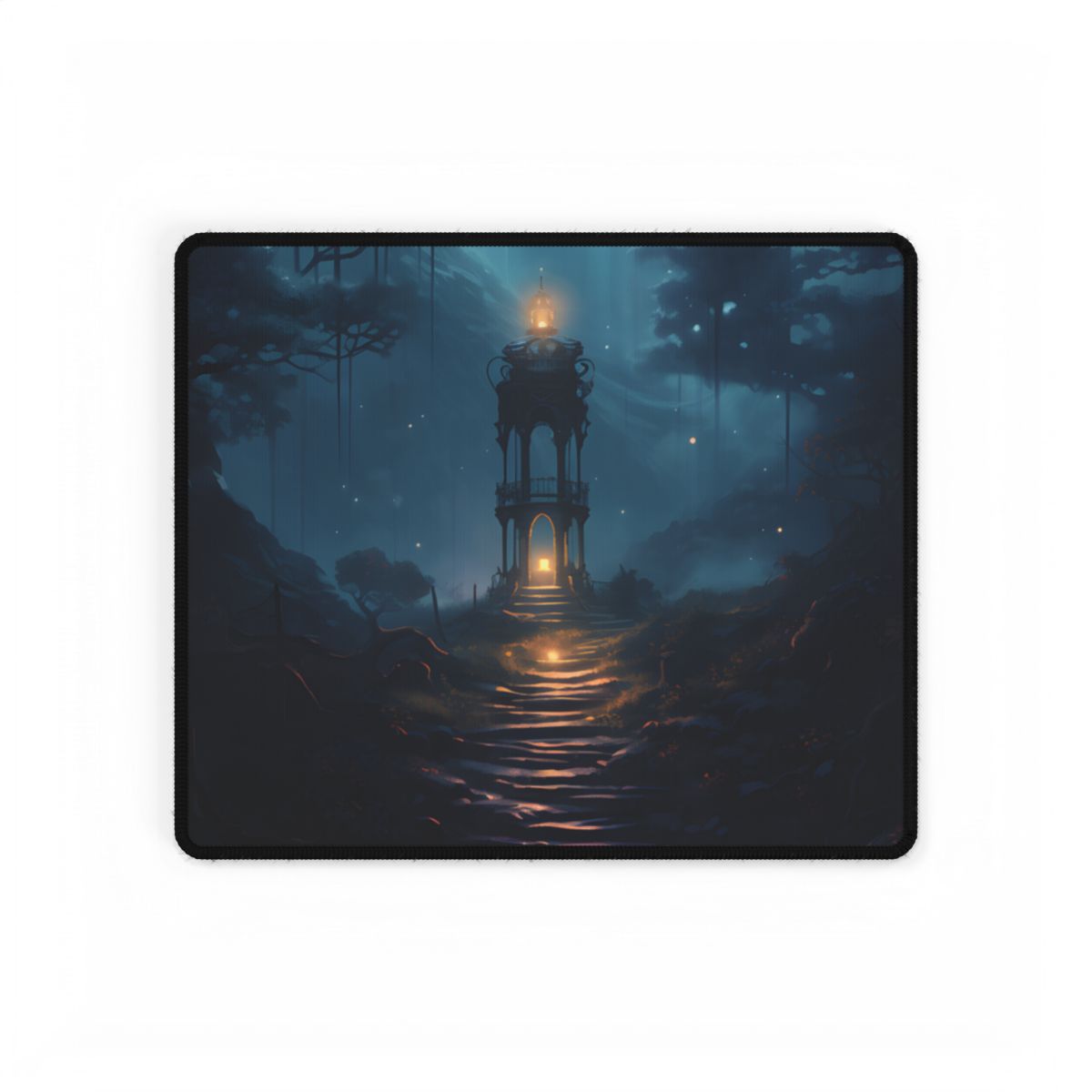 Close-Up Metallic Product: Smooth Cylindrical Device - Desk Mat