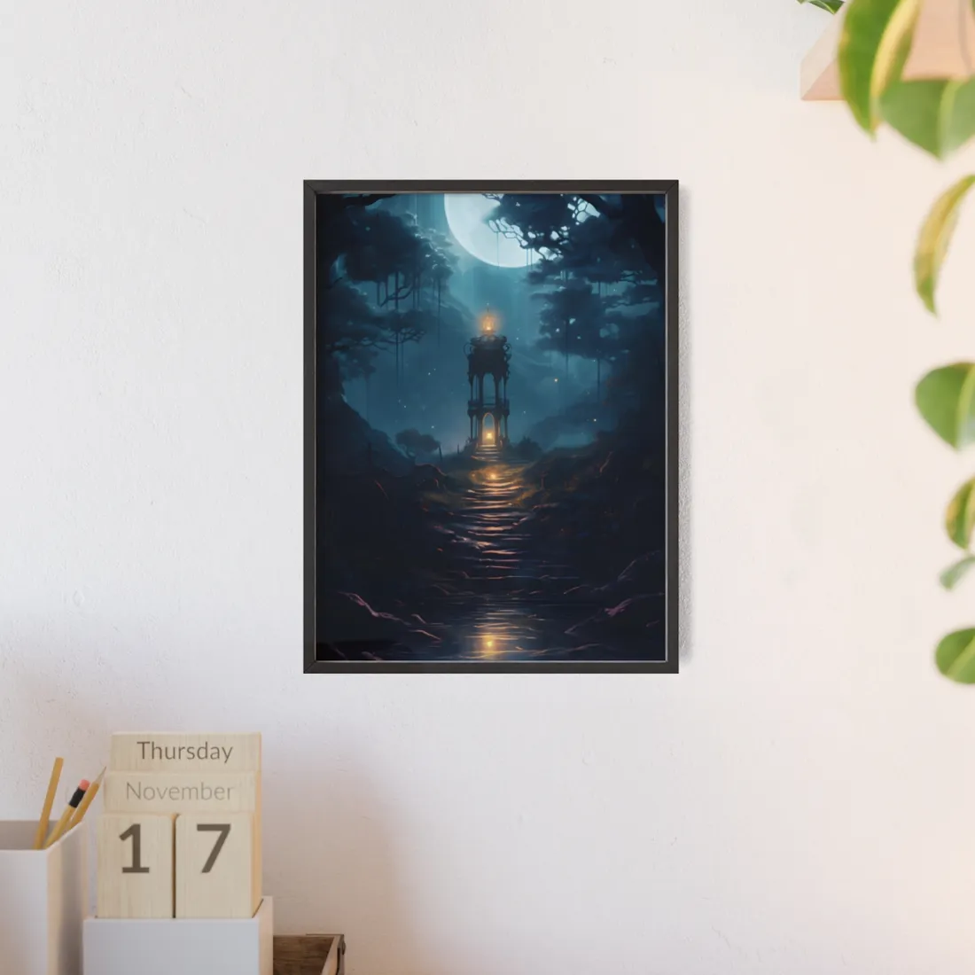Close-Up Metallic Product: Smooth Cylindrical Device - Framed Poster