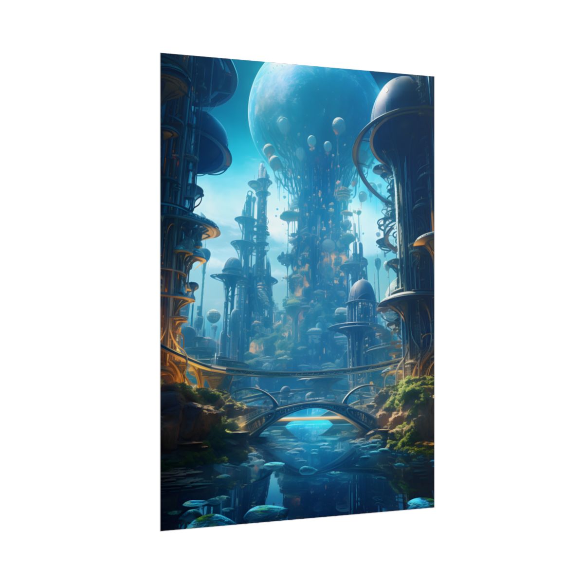 Close-Up Shot: Underwater City of the Future - Poster