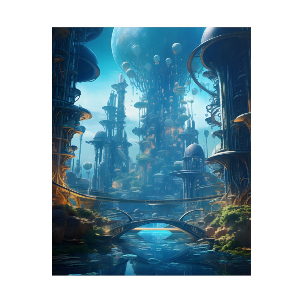 Close-Up Shot: Underwater City of the Future - Poster