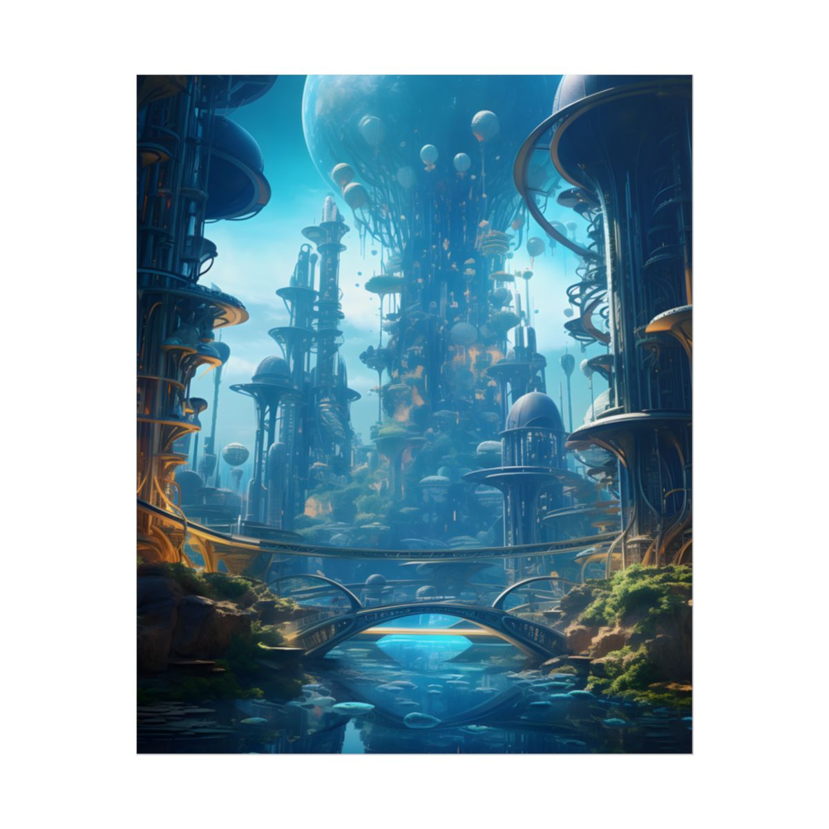 Close-Up Shot: Underwater City of the Future - Poster