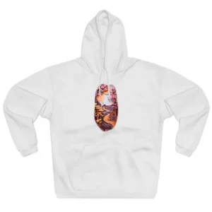 Paper Cut Pink Trees Sunset Hoodie