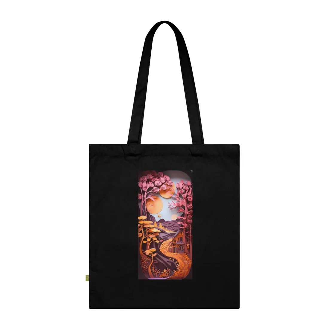 Colorful American Landscape: Paper Quilling Artwork in Full Bloom - Tote Bag