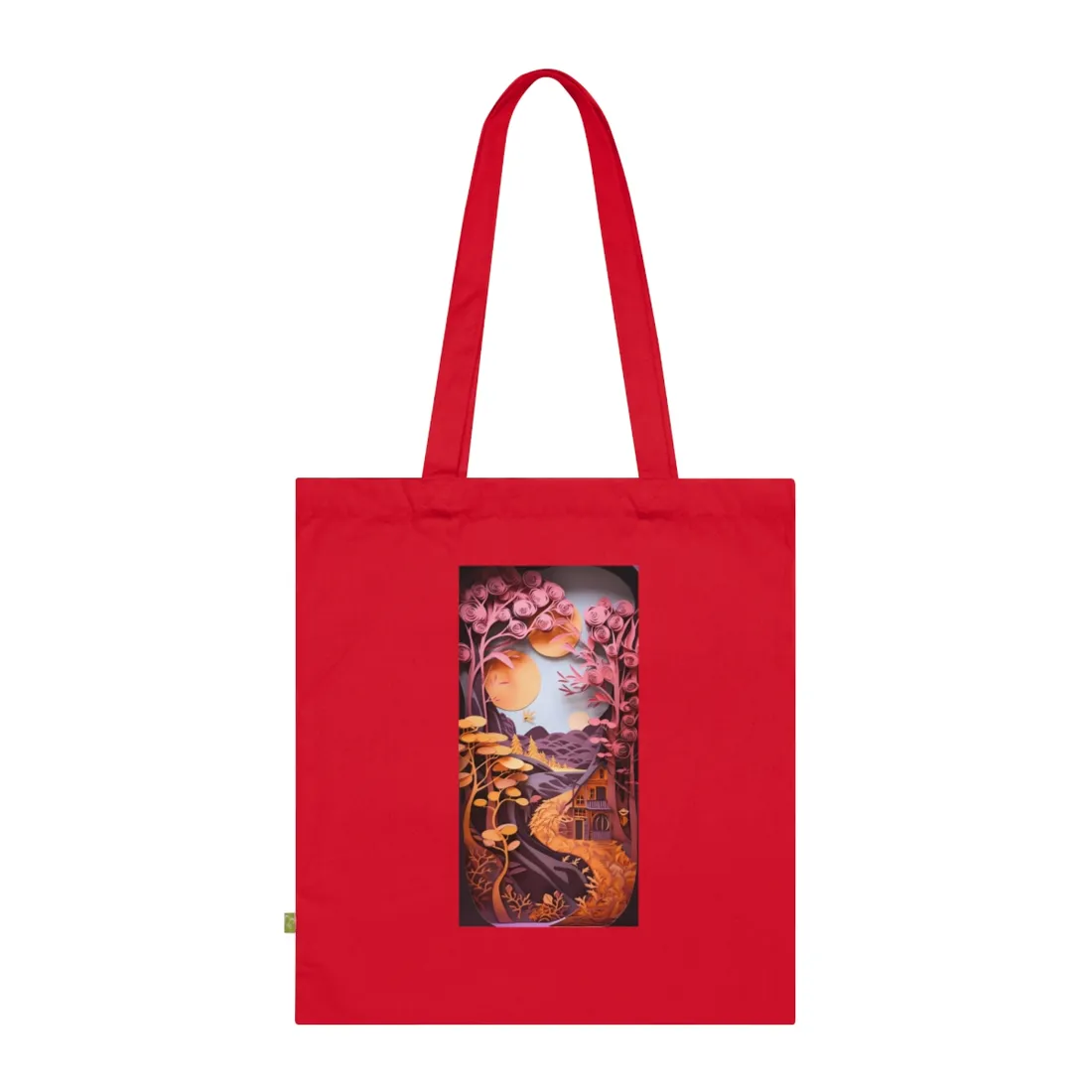Colorful American Landscape: Paper Quilling Artwork in Full Bloom - Tote Bag