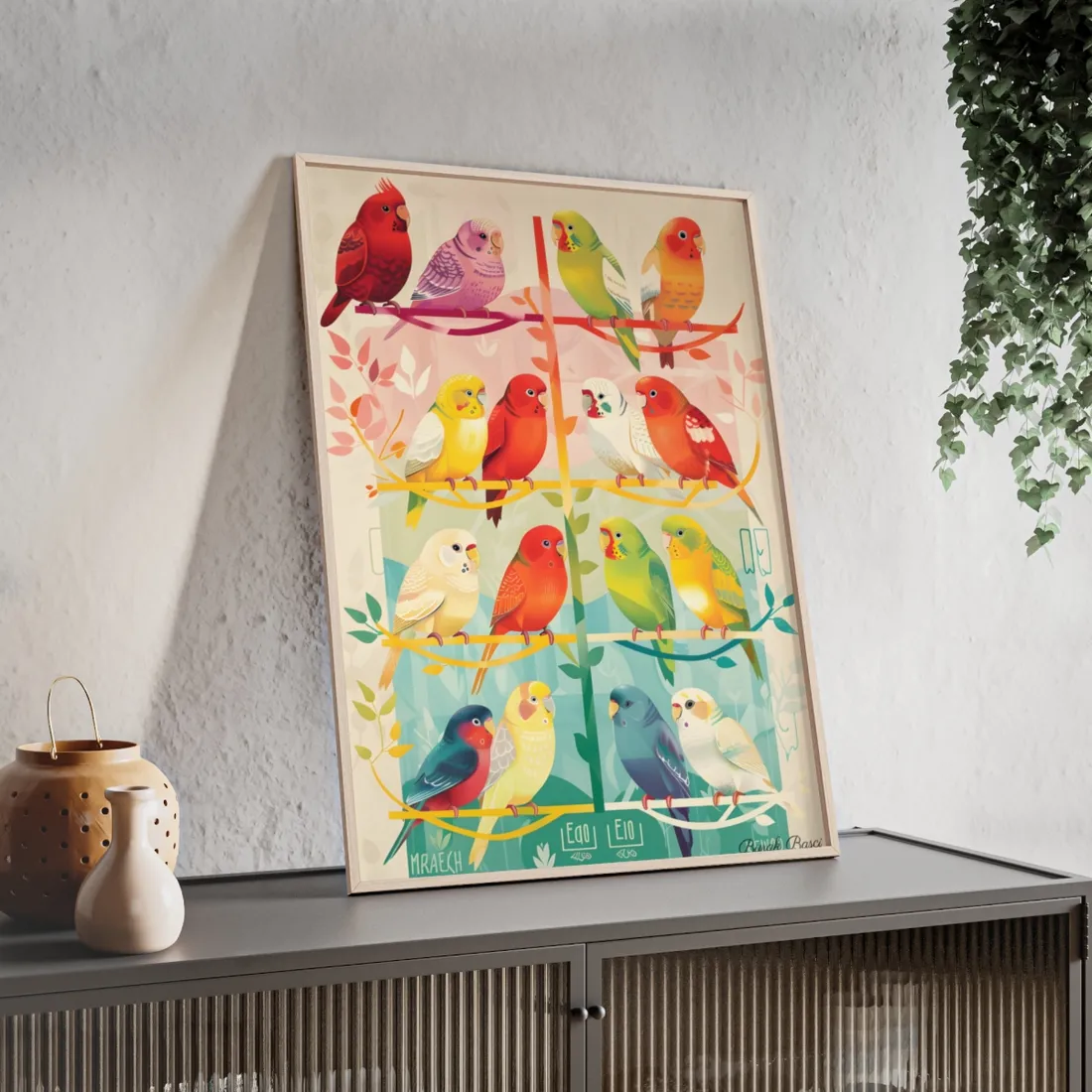 Colorful Data Pie Chart: 20B1 Batch Digital Art - Framed Poster