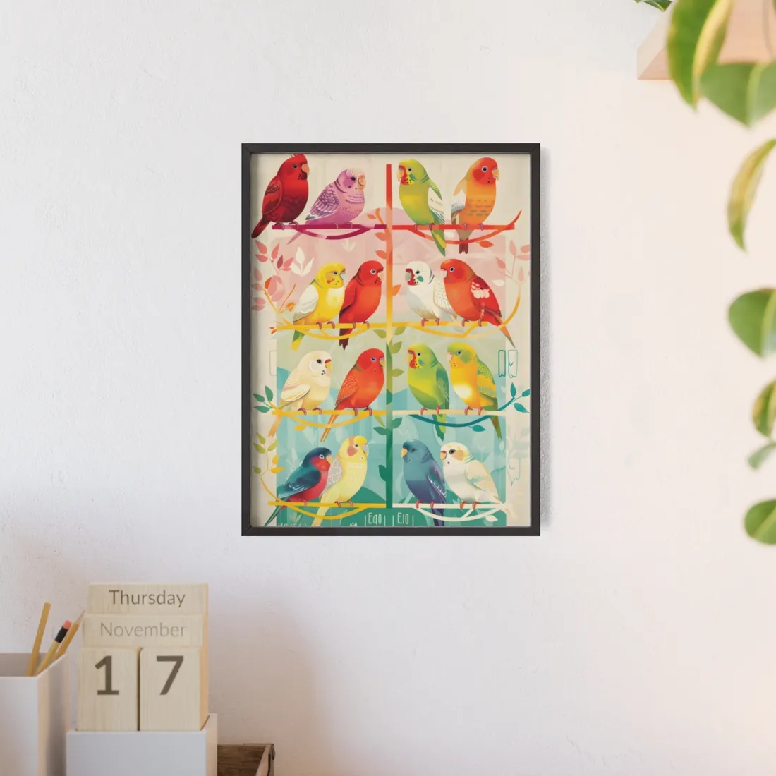 Colorful Data Pie Chart: 20B1 Batch Digital Art - Framed Poster