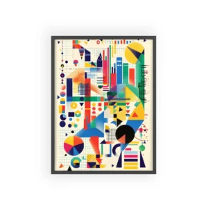 Geometric Abstract Shapes Poster Framed Poster