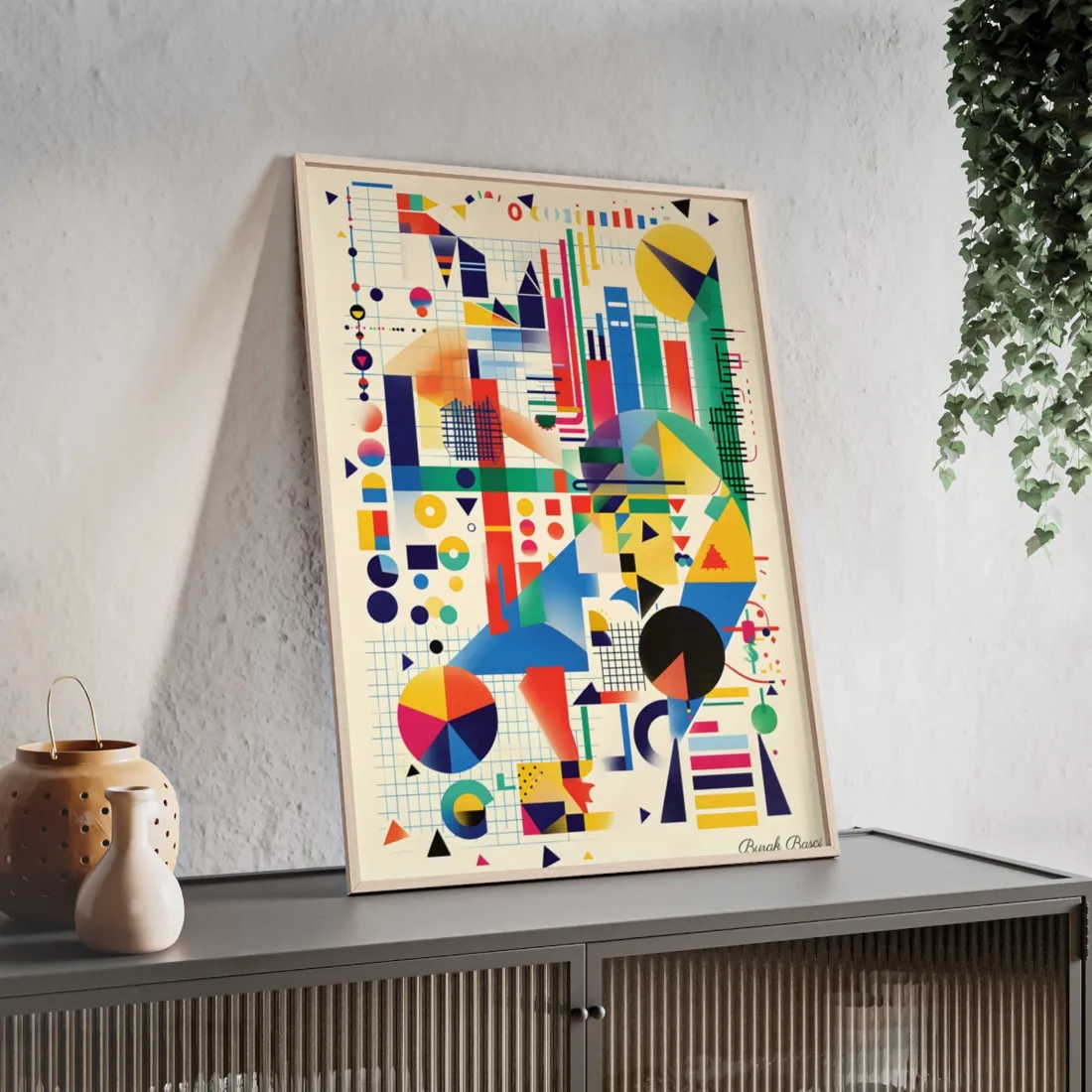 Colorful Educational Artwork: Statistical - Framed Poster