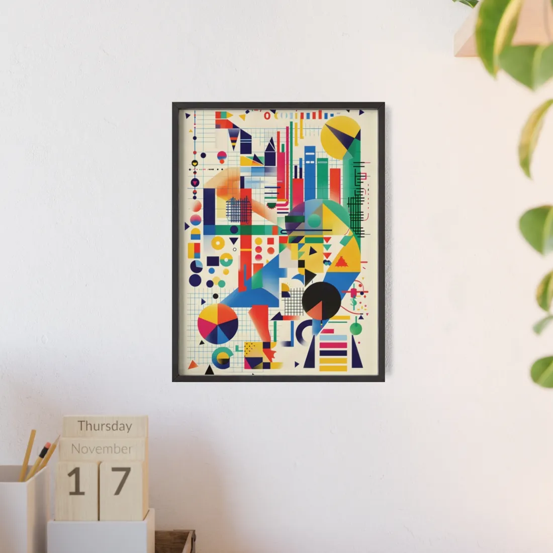 Colorful Educational Artwork: Statistical - Framed Poster