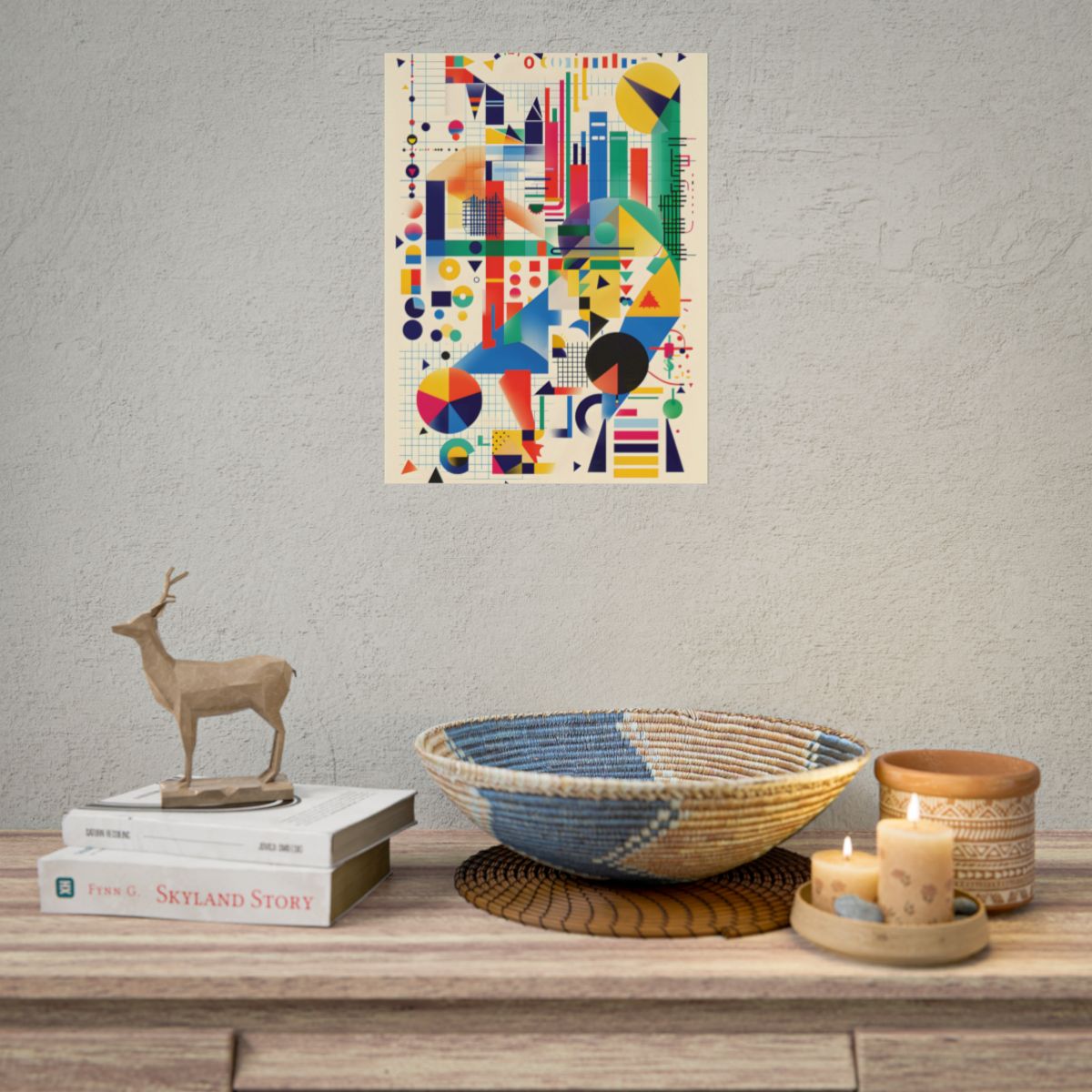 Colorful Educational Artwork: Statistical Illustration - Poster