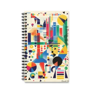 Geometric Abstract Shapes Poster Spiral Notebook