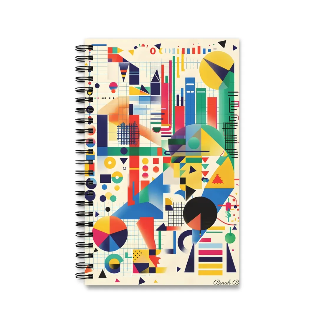 Colorful Educational Artwork: Statistical - Spiral Notebook