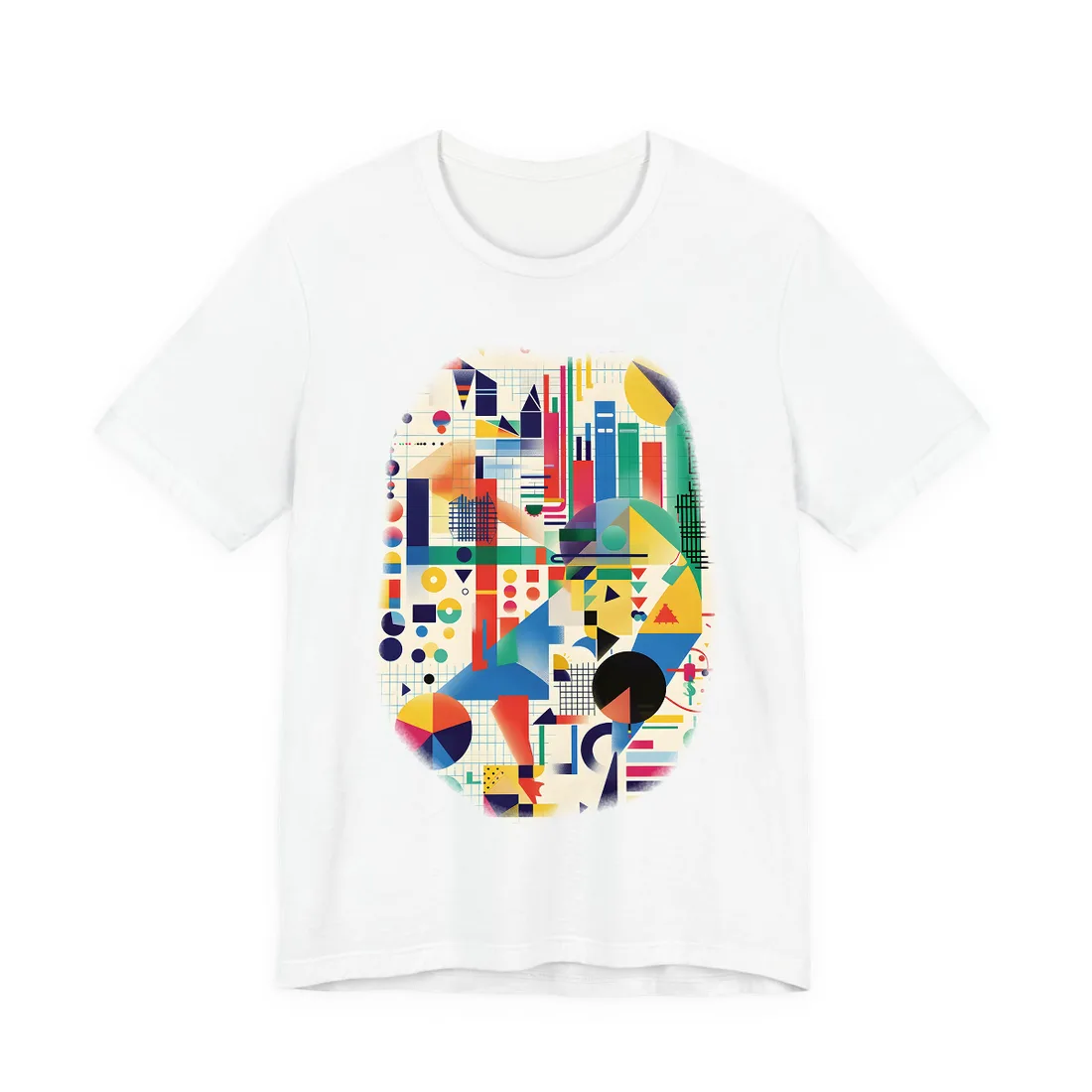 Colorful Educational Artwork: Statistical - T-Shirt (White)