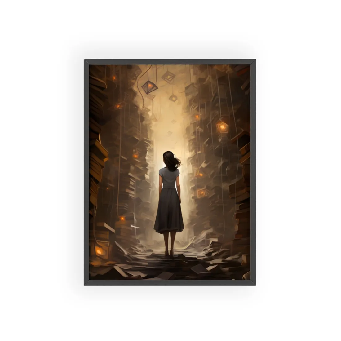 Colorful Hands: Close-up Smartphone - Framed Poster