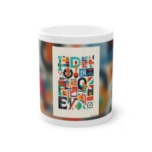 Abstract Geometric Letterforms Mug