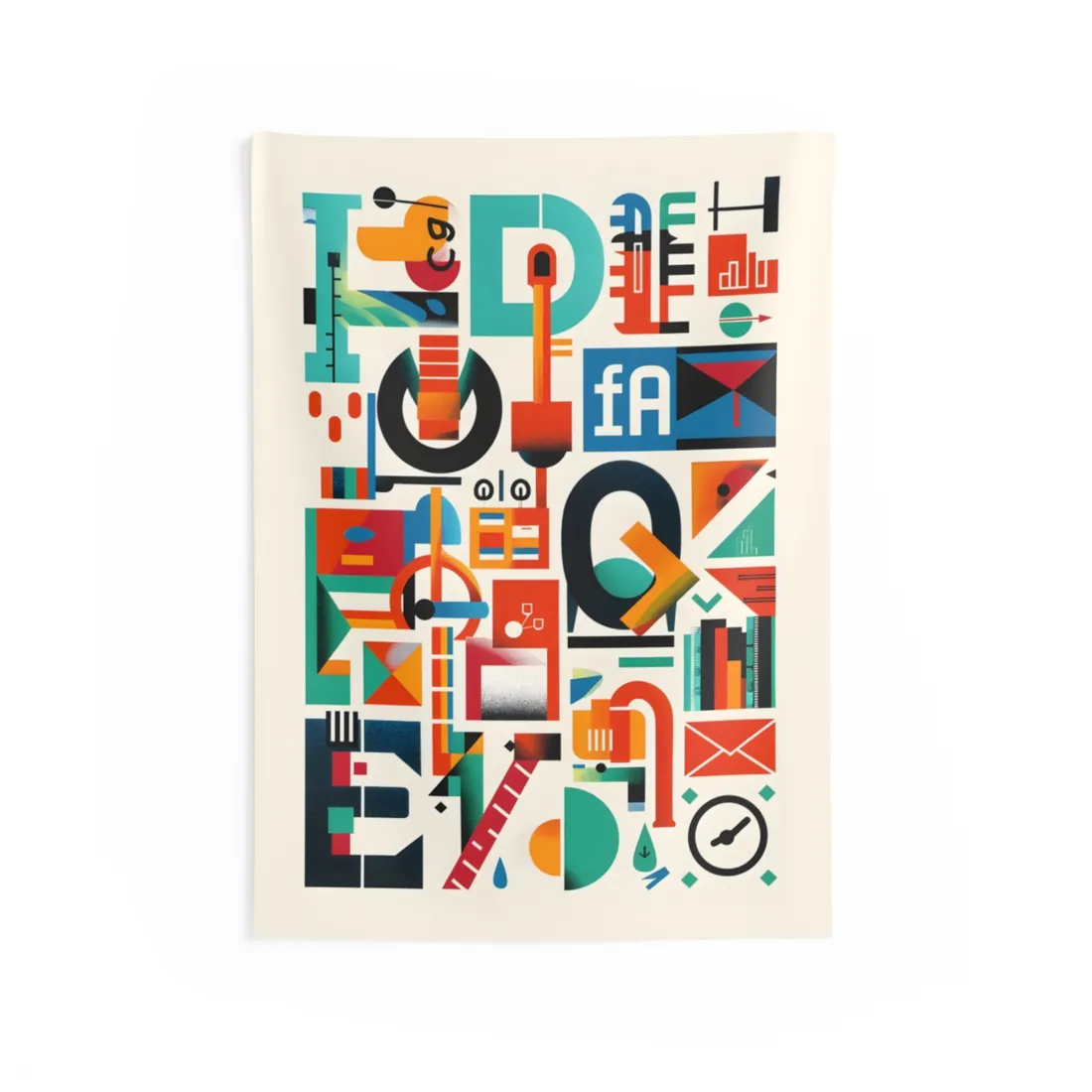 Colorful Infographic: Statistics Explained with Letter L - Wall Tapestry