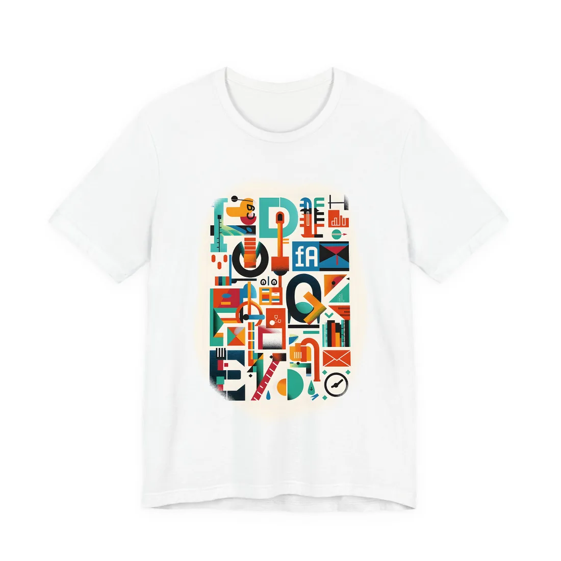 Colorful Infographic: Statistics Explained with Letter L - T-Shirt (White)