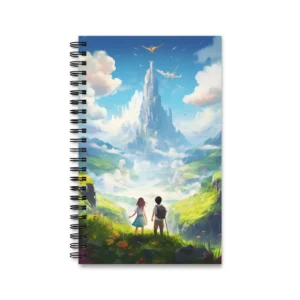 Children Overlooking Tall Spire Spiral Notebook