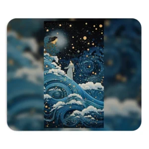 Woman Standing on Waves Mouse Pad