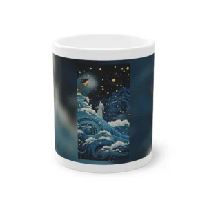 Woman Standing on Waves Mug