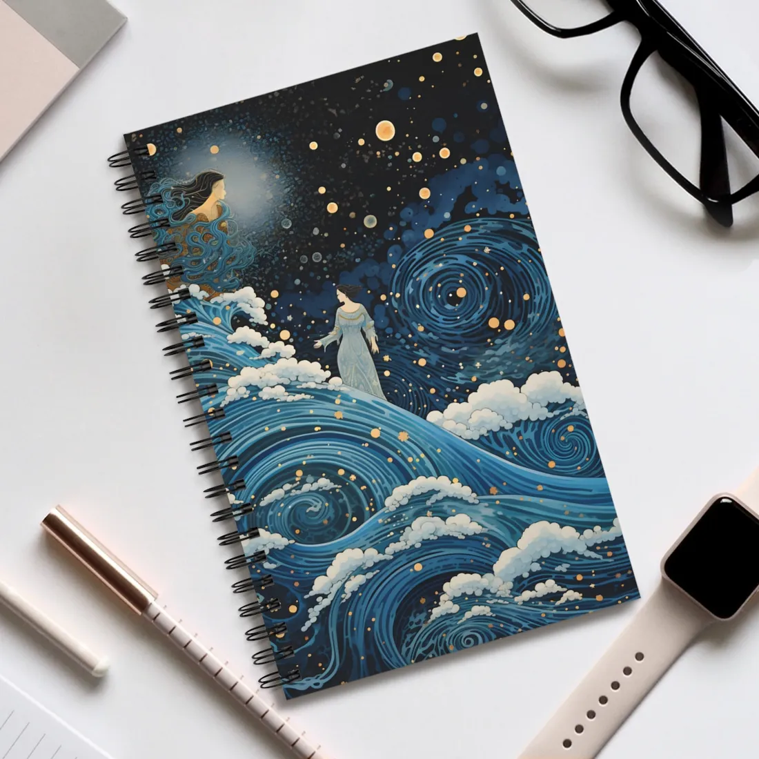 Colorful Medieval Stained Glass Window: Beautiful - Spiral Notebook
