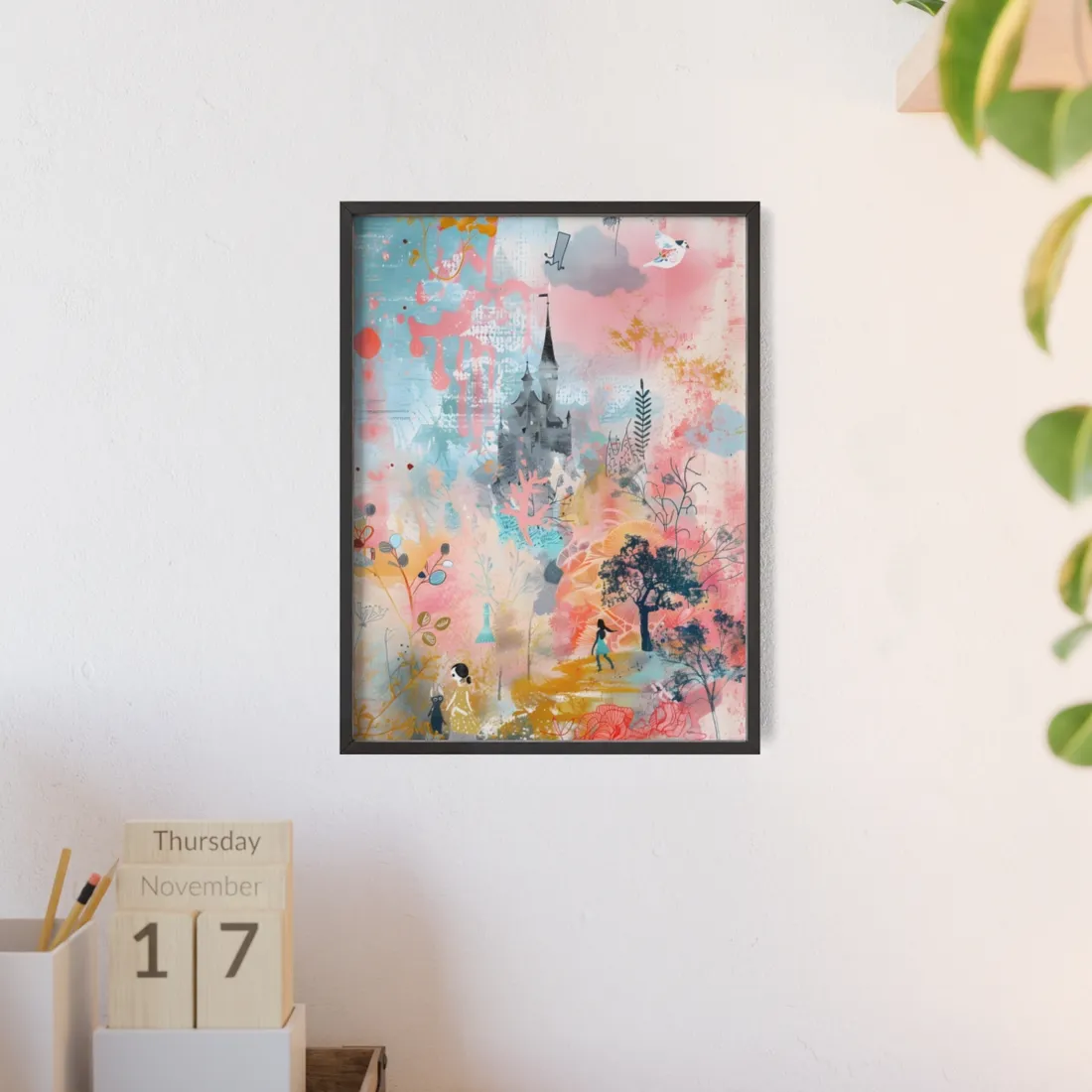 Colorful Pop Art Collage: Celebrating Everyday Life - Framed Poster