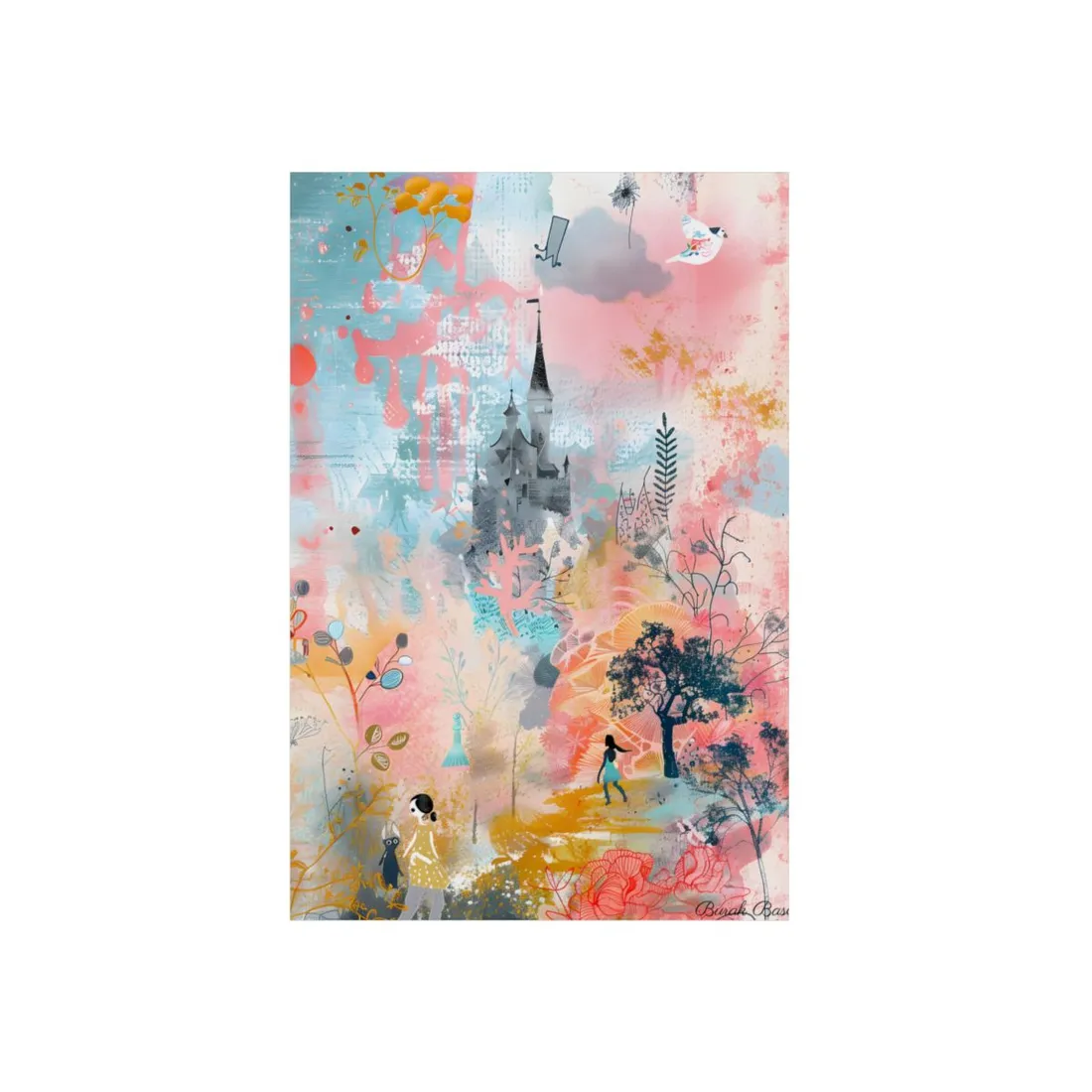 Colorful Pop Art Collage: Celebrating Everyday Life - Metal Poster