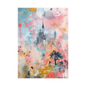 Pastel Castle and Girls Poster