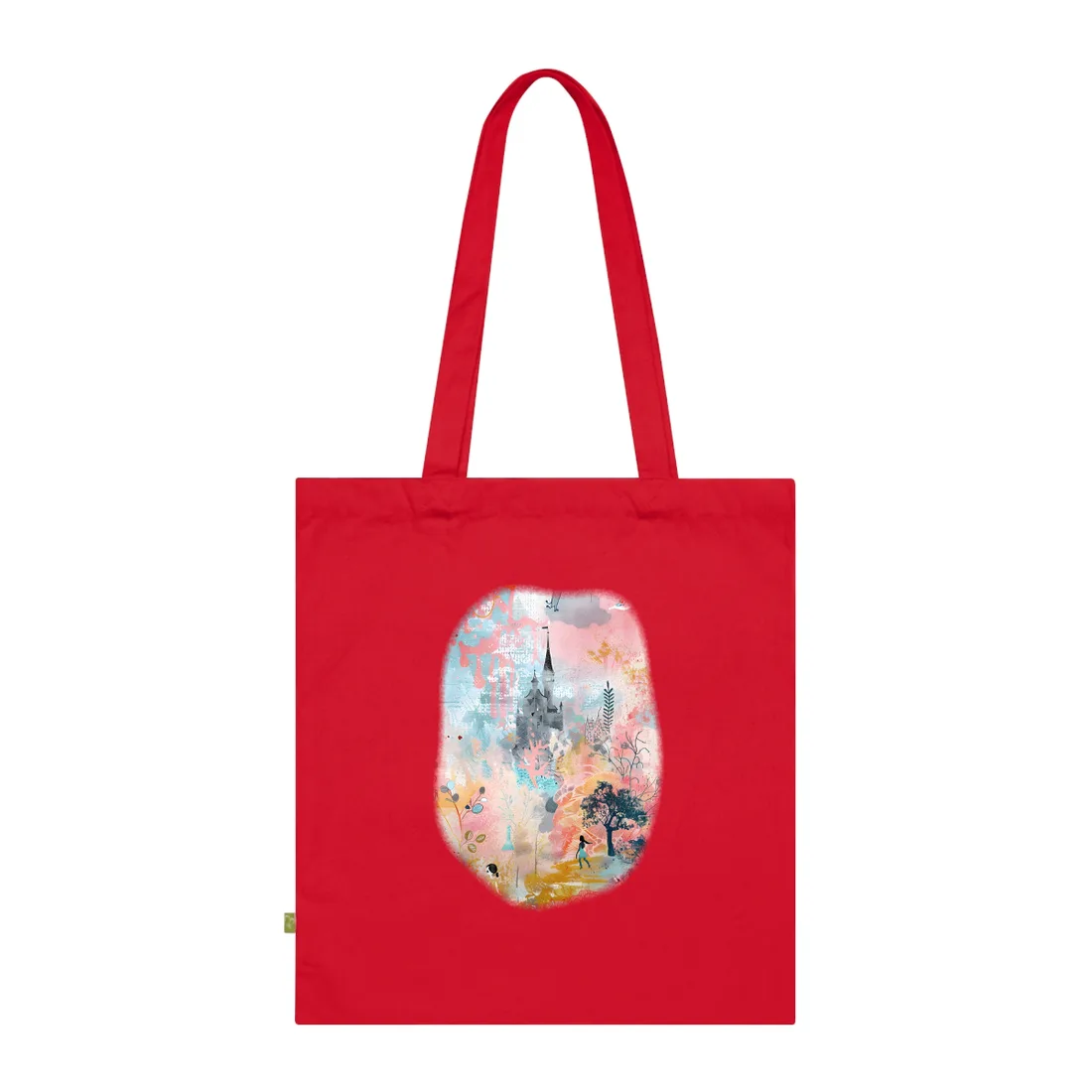 Colorful Pop Art Collage: Celebrating Everyday Life - Tote Bag (Classic Red)