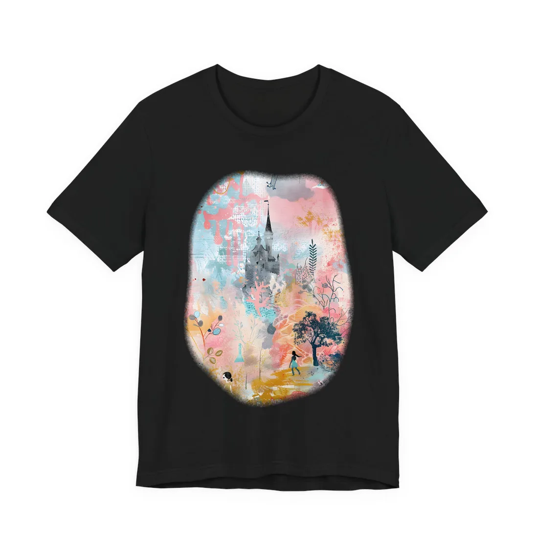 Colorful Pop Art Collage: Celebrating Everyday Life - T-Shirt (Black)