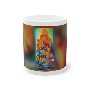 Layered Paper Flower Garden Mug