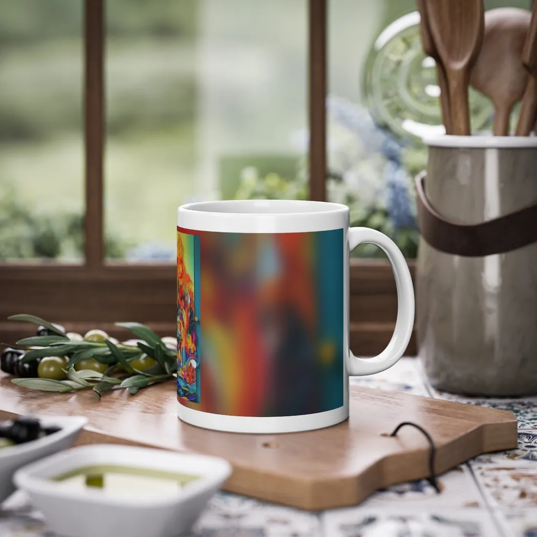 Colorful Quilled Indian Landscape - Mug