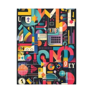 Geometric Abstract Letterform Poster Canvas Print