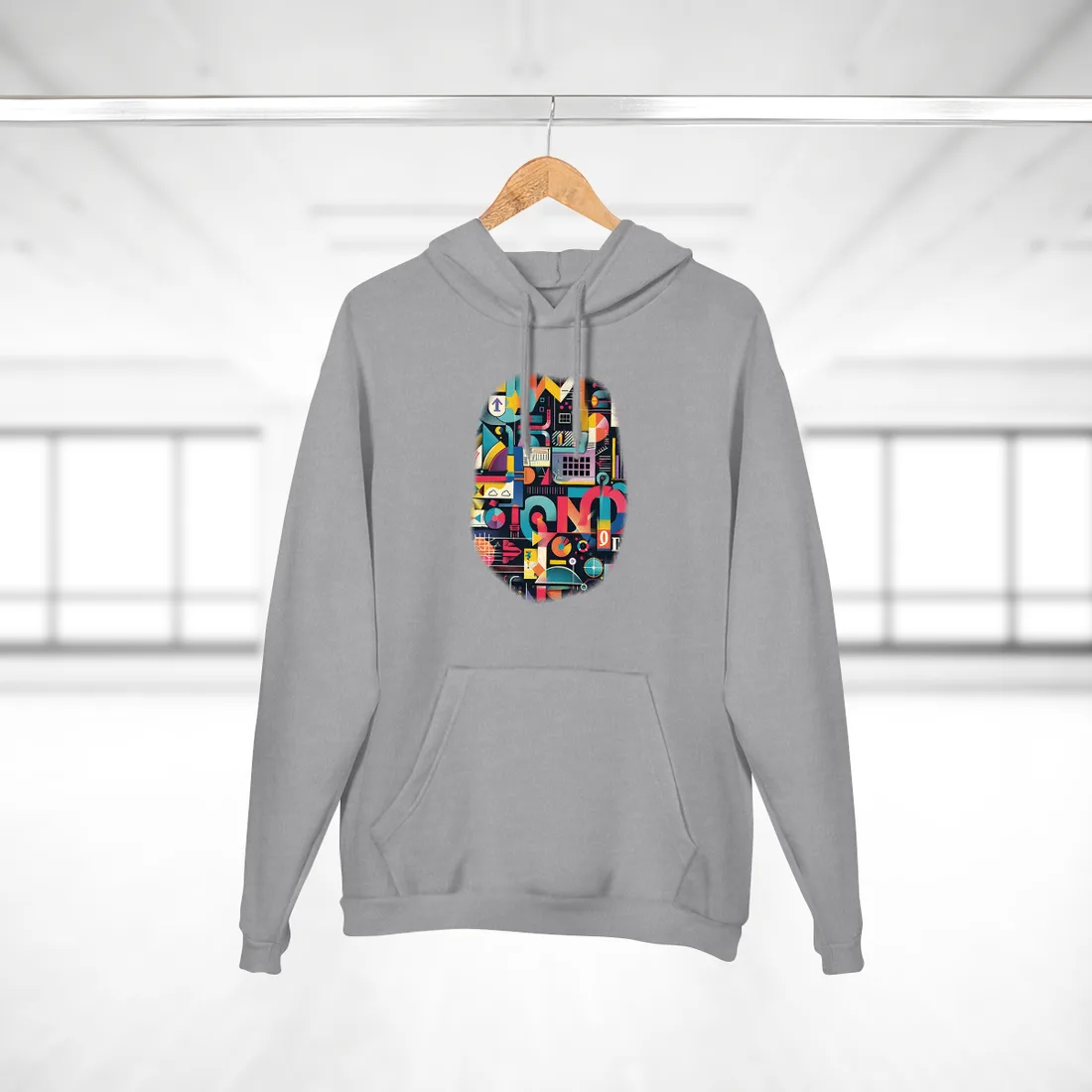 Colorful Statistics Art: A Vibrant Illustration Exploring Data Visualizations - Hoodie (Heather Grey)