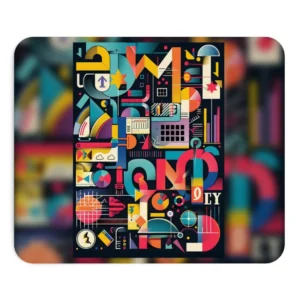 Geometric Abstract Letterform Poster Mouse Pad