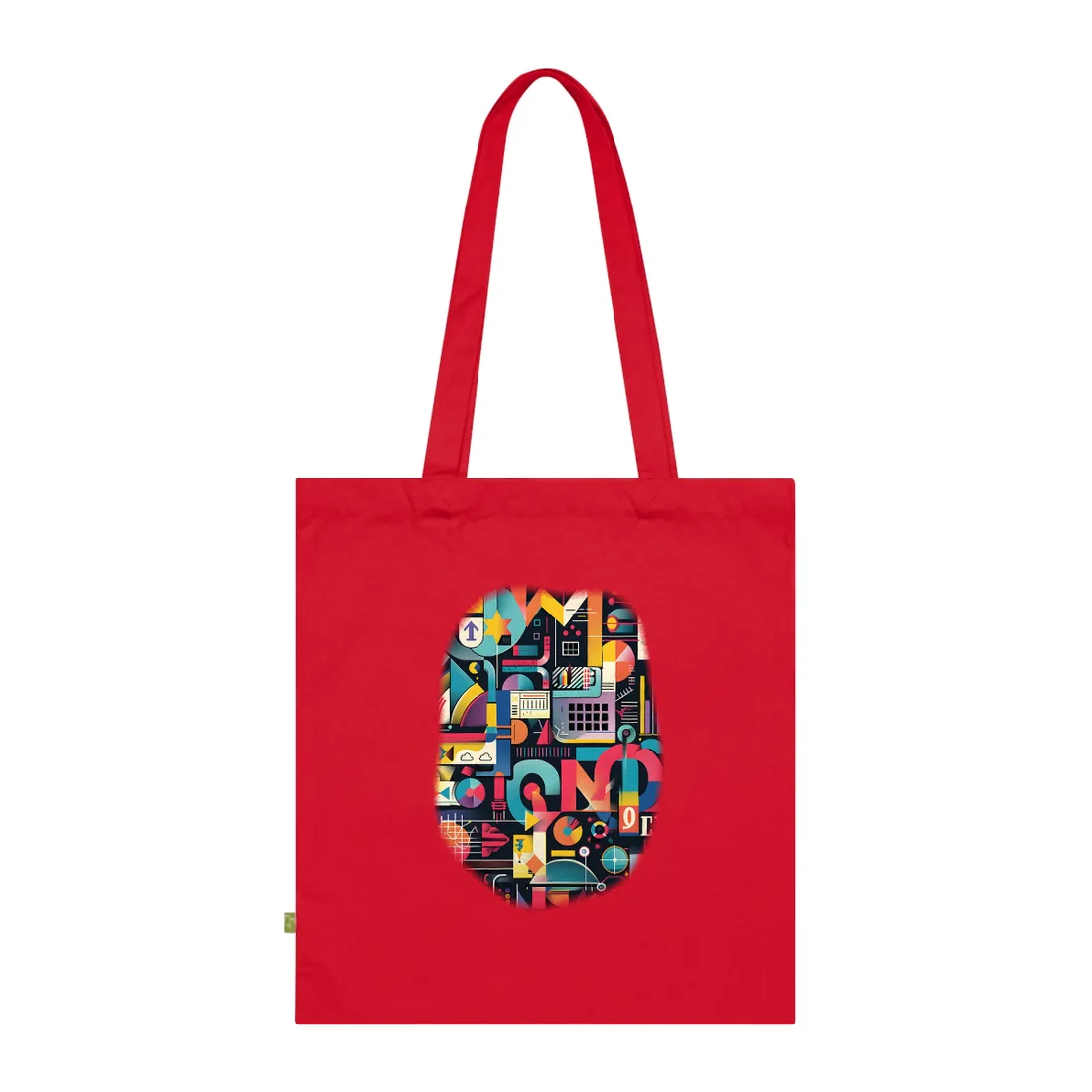 Colorful Statistics Art: A Vibrant Illustration Exploring Data Visualizations - Tote Bag (Classic Red)