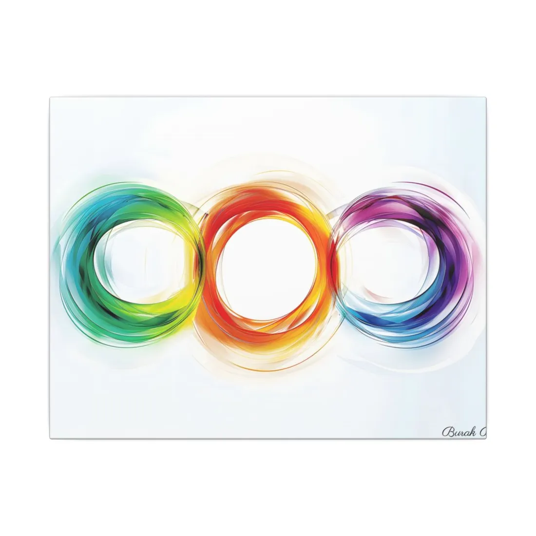 Colorful Swirls: Graphic Art Design - Canvas