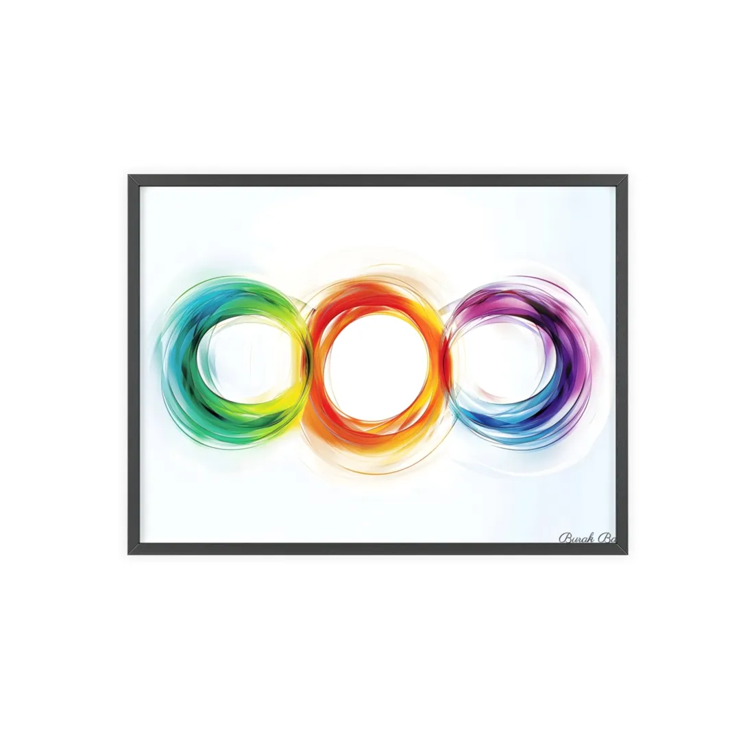 Colorful Swirls: Graphic Art Design - Framed Poster