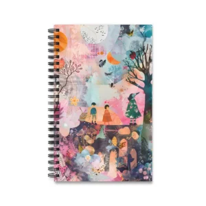 Children Under a Bare Tree Spiral Notebook