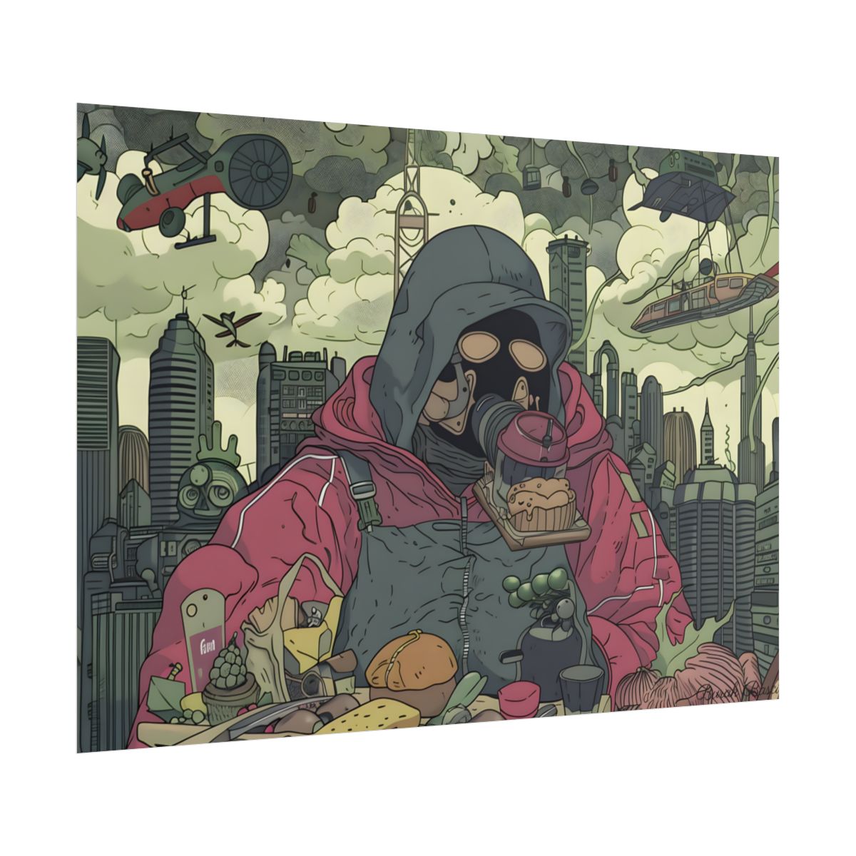 Comic Book Marvel: Metal Face Inspired Artwork - Poster