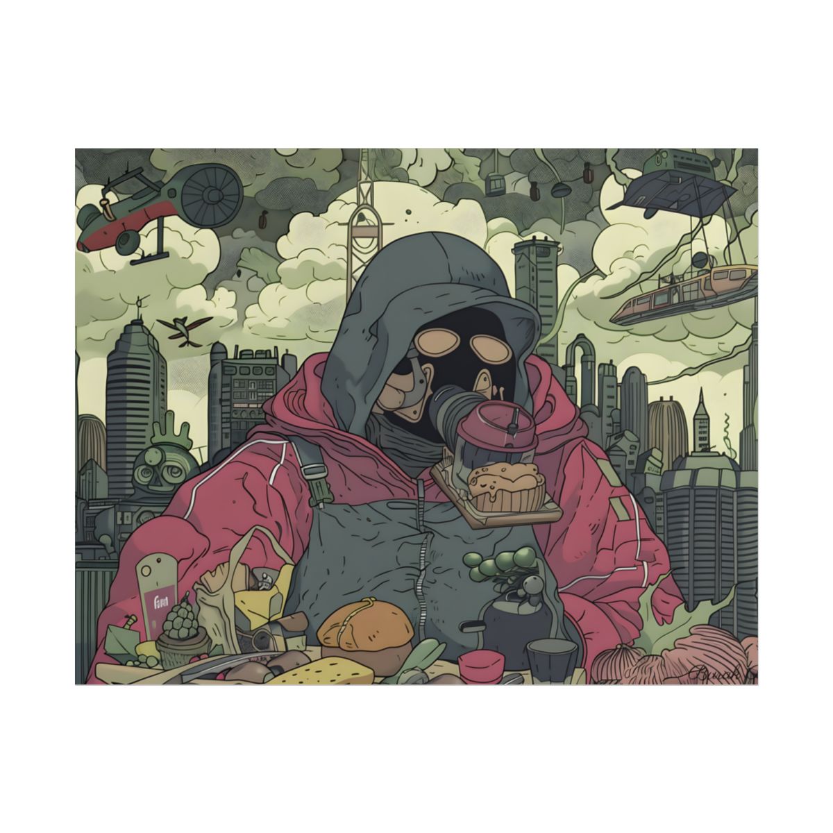 Comic Book Marvel: Metal Face Inspired Artwork - Poster