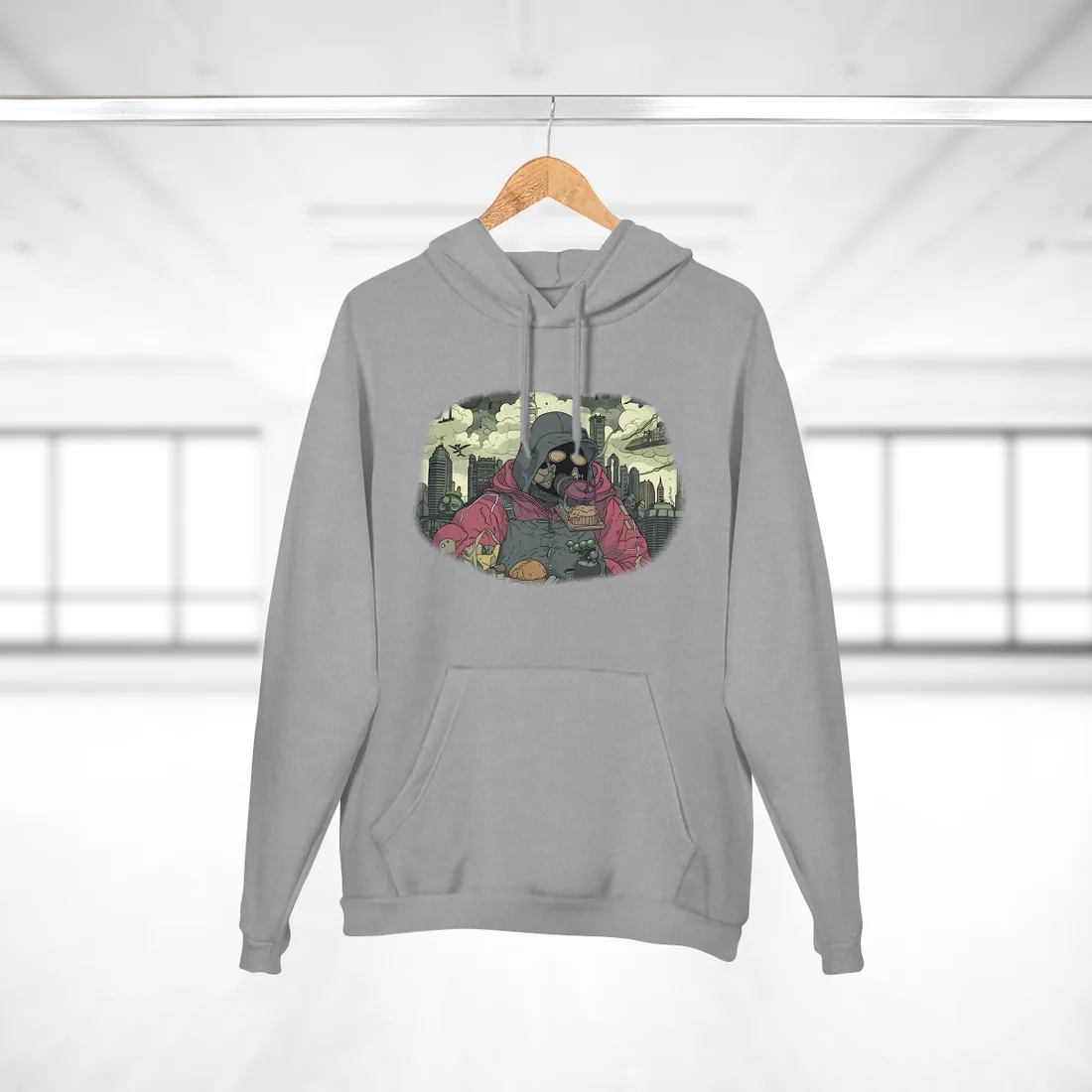 Comic Book Marvel: Metal Face Inspired - Hoodie (Heather Grey)